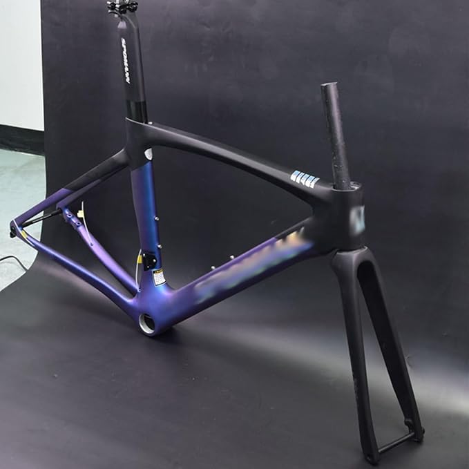 700C Road Bike Frameset 49/52/54/56/58cm Carbon Fiber Bikes Frame Thru Axle 100/142mm Disc Brake Frames Internal Routing