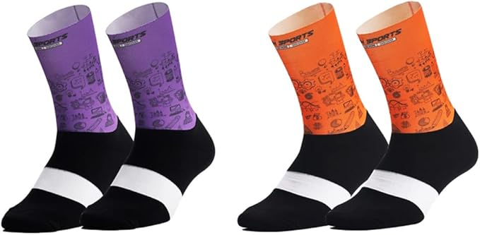 Cycling Socks Pro Mens Womens Riding Socks Bicycle Bike Sport Ankle Athletic Socks XC MTB BMX White Yellow Blue Green Red