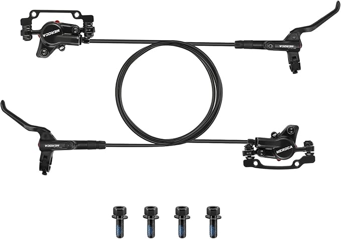 MEROCA M800 Mountain Bike Hydraulic Disc Brakes Hydraulic Bike Brakes Front 800mm and Rear 1400mm with PM Adapter for 160mm Rotor