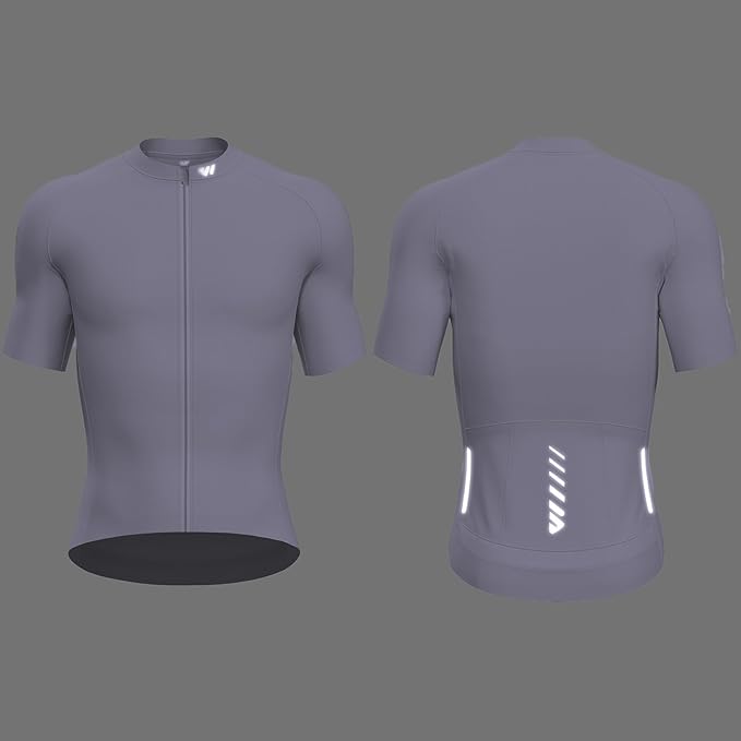 Lo.gas Cycling Jersey Men Short Sleeve, Road Bike Jerseys Full Zipper with Pockets, Bicycle Clothing Breathable Quick Dry