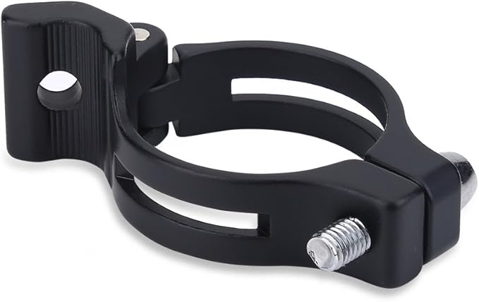 Alomejor Front Derailleur Clamp, Lightweight Hollow Design High Strength Aluminum Alloy Bike Clamp for Road Mountain Bikes Cyclists Commuters Racing