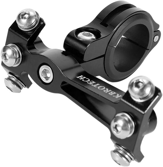Bicycle Water Bottle Cage Holder Adapter Adjustable MTB Road Bike Handlebar Water Bottle Holder Seat Post Bottle Mount (Double Black)