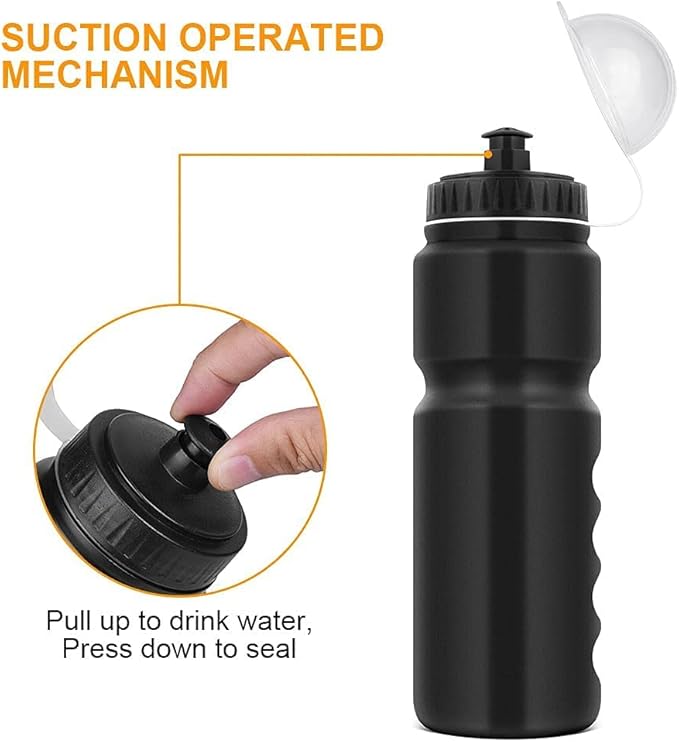 Ainiv Bike Water Bottle Cage with BPA-Free 800ml/28oz Bike Bottle, Black Gloss Strong Bike Water Bottle Holder, Bicycle Cup Holder, Cycling Bottle Holder for Road Bike and Mountain Bike, Black