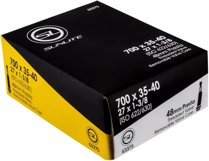 Sunlite Standard Presta Valve Bicycle Tubes