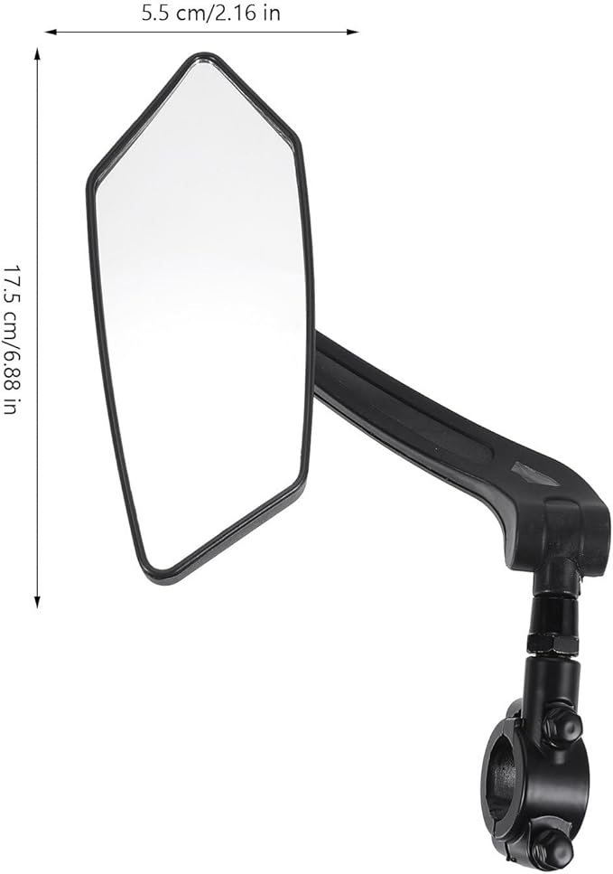 Bike Mirror for Handlebar Left Side HD Flat Rearview Bicycle Mirror with Handlebar Mount Cycling Rear View for Mountain Bike Riding Safety