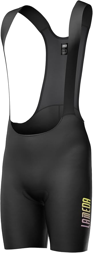 LAMEDA Mens Cycling Bib Shorts,Padded Breathable Bike Shorts Men Lightweight Bicycle Bibs Bike Tight for Road Gravel Biking