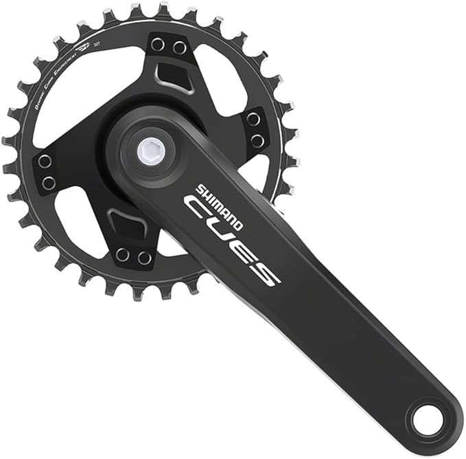 SHIMANO CUES FC-U4000-1 Crankset - 170mm, 9/10/11-Speed, 32t, Riveted, Square Taper JIS Spindle Interface, Black