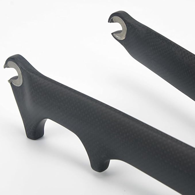 700C Road Bike Rigid Fork Carbon Fiber Disc Brake Front Fork 1-1/8'' Straight Threadless Quick Release Fork