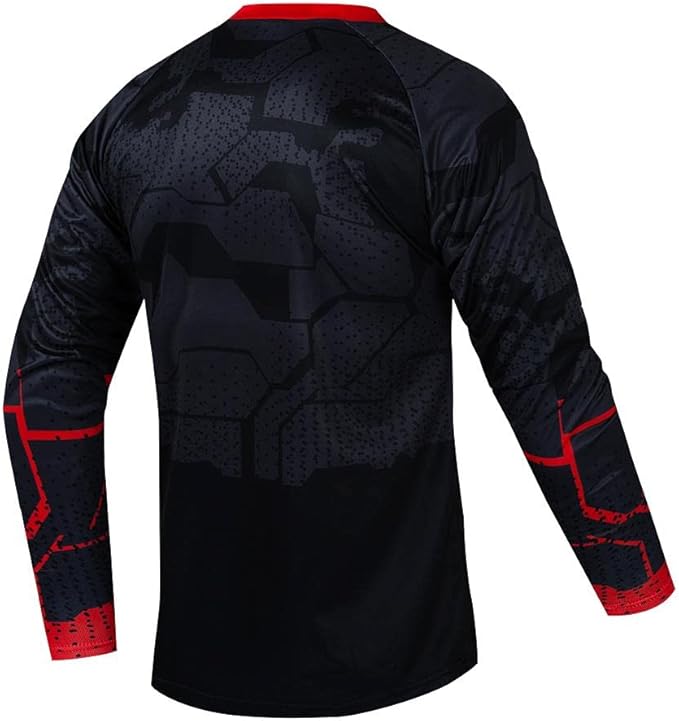 Men's MTB Shirt Long Sleeve Off-Road Motocross Cycling Jersey Mountain Bike Shirts Quick-Dry Moisture Wicking
