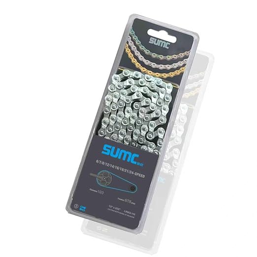 Bike Chain, High Tensile Strength Bicycle Chain for Road/MTB Bike 6/7/8 Speed - Quick Buckle - 116 Links - Dark Silver