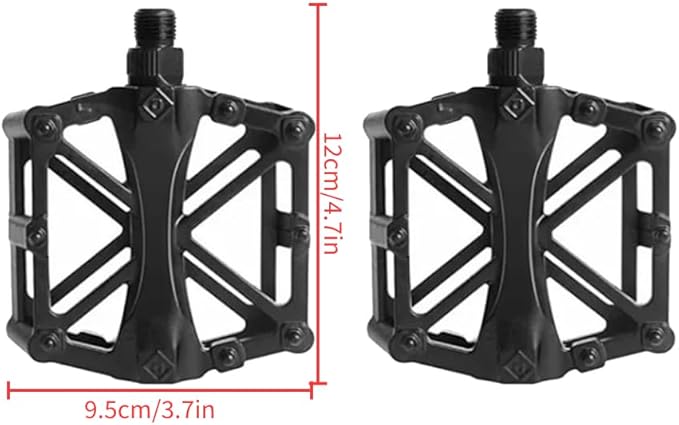 Mountain Bike Pedals Aluminum Alloy Stable Hollow Design Light Weight High Strength Wide Road Bike Pedal Set