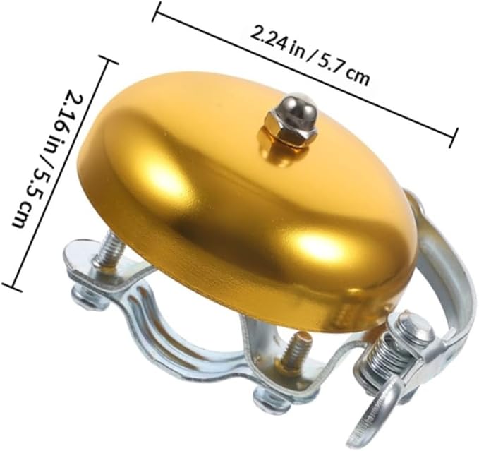 2pcs Aluminum Alloy Bicycle Bell Loud Crisp Sound Vintage Bike Bell for Mountain Bikes Cycling Safety Accessories for Adults Outdoor Recreation