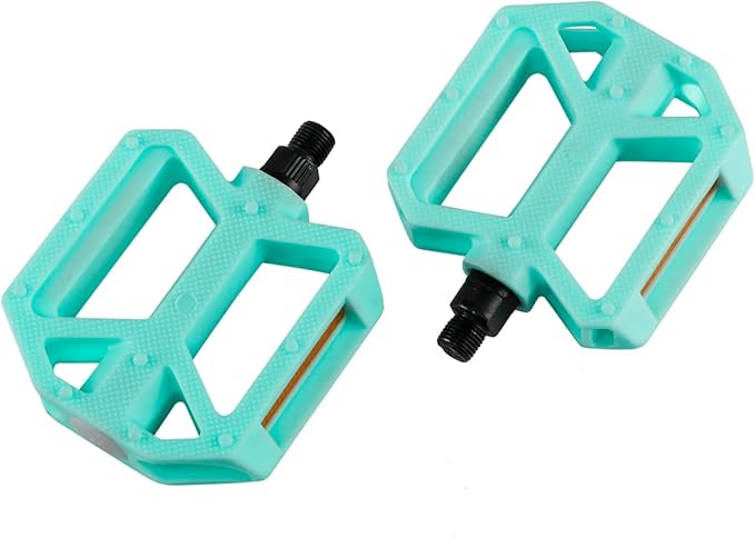 AVASTA Durable Polypropylene Bicycle Pedals with Reflector for Mountain Bike Road Bike and Other Bicycles,Two Thread Size（9/16”&1/2“）