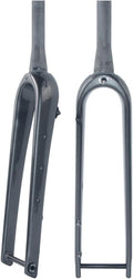 Gravel Bike Rigid Fork Full Carbon Fiber Road Bikes Fork 700C Disc Brake Bike Front Fork Thru Axle 12X100mm 28.6mm 1-1/8" Threadless Straight/Tapered Tube Hard Fork(Gloss Black,Tapered)