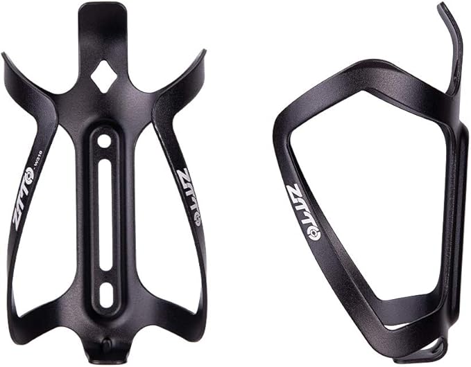 ZTTO Bike Water Bottle Holder Ultralight - Aluminum Alloy High Strength Bicycle Water Bottle Cage, MTB Bike Cup Holder, Bicycle Drink Cage Universal Bike Cup Holder for MTB, Road Bike (Black)