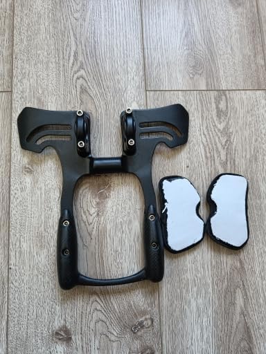 Carbon fiber bicycle clip type pneumatic rod, Alfa Pasca Suitable for highway bicycle arm support handlebars, triathlon TT handlebars,bike rest handlebar, 31.8mm extension rod, adjustable armrest,