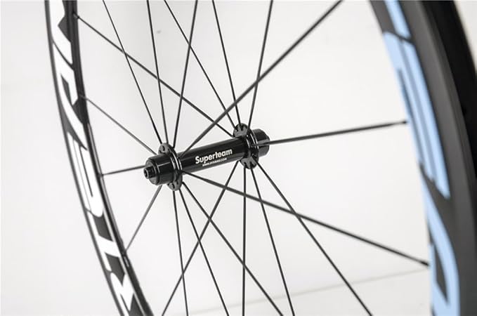 Superteam Carbon Fiber Road Bike Wheels 700C Clincher Wheelset 50mm Matte 23 Width