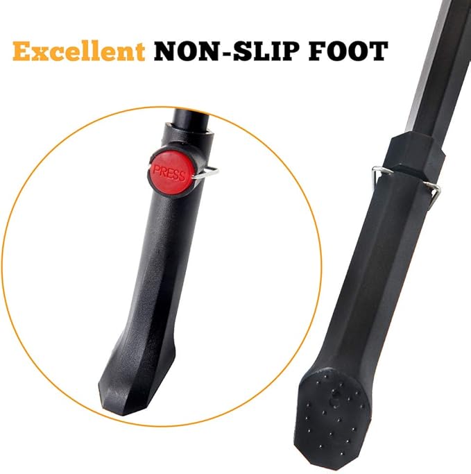 Bike Kickstand Adjustable Rear Mount Aluminum Alloy Bicycle Kickstand for 24” 26” 700C 27.5” 28” inch Mountain Bike Adult Bike