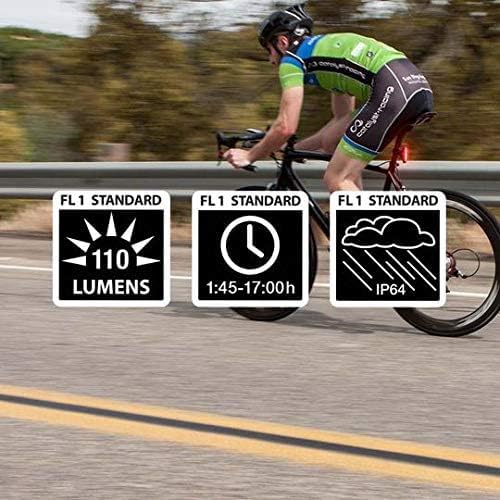 NiteRider Swift 500 Front Bike Light Sabre 110 Rear Bike Light Combo Pack- USB Rechargeable Bicycle Headlight LED Front Light Easy to Install Water Resistant Road Commuting Cycling Safety Flashlight