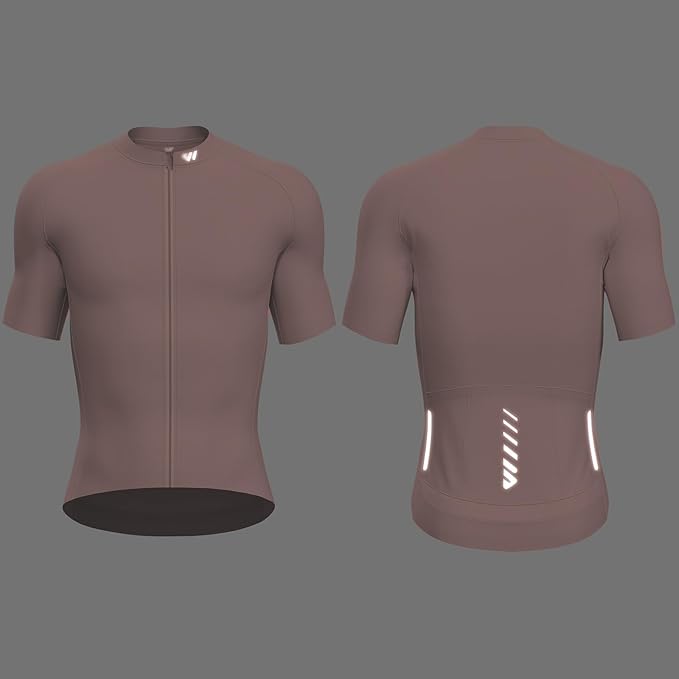 Lo.gas Cycling Jersey Men Short Sleeve, Road Bike Jerseys Full Zipper with Pockets, Bicycle Clothing Breathable Quick Dry