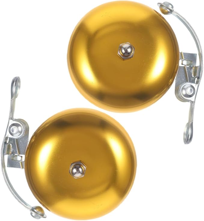 2pcs Aluminum Alloy Bike Bells Loud Vintage Bicycle Bell for Mountain Bikes Cycling Accessories with Sound Safety Ring for Adults