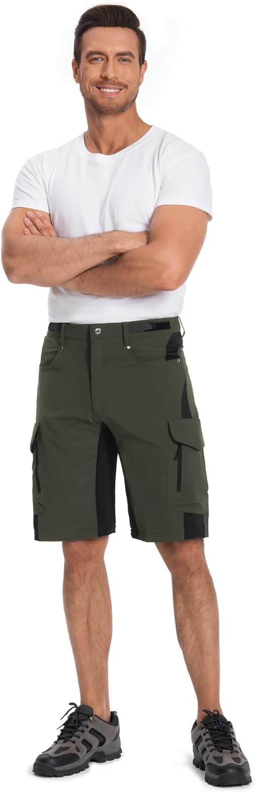 Ally Mens Mountain Bike Shorts 4D Padded Bike Shorts Baggy Cycling Biking Bicycle Biker Shorts Loose-fit with 6 Pockets