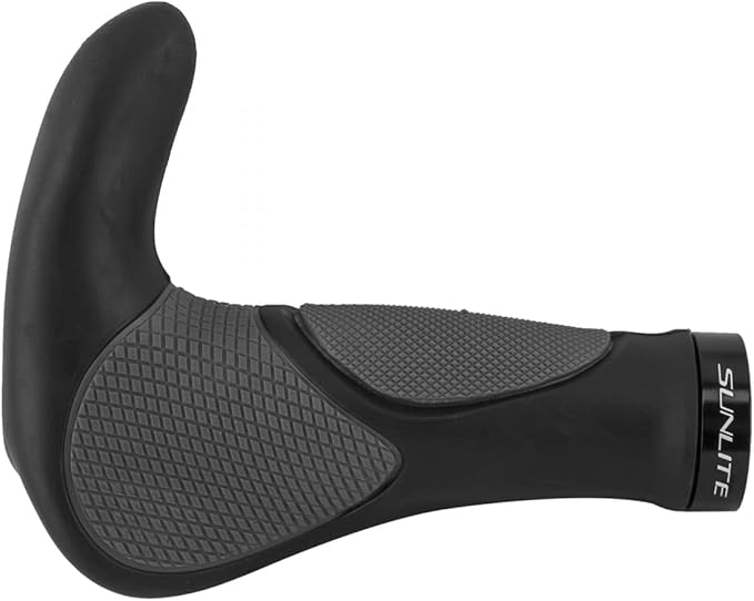 Sunlite Ergo Form Plus Locking Grips with Bar Ends, 140mm, Black/Gray