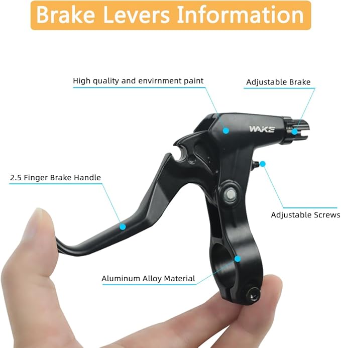 CYSKY Complete Universal Bike Brakes Set, Front and Rear MTB Brake, Inner and Outer Brake Cables and Brake Lever Kit for Mountain Bikes Road Bikes