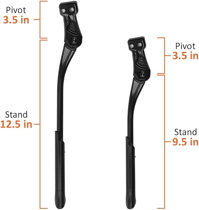 BV Bike Kickstand - Mountain Bike Kick Stand for 24-29" Bicycles - Adjustable Length, Non-Slip Sole, Aluminum Alloy Material - Bicycle Kickstand