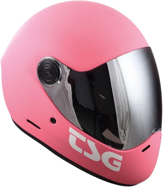 TSG - Pass Pro Full-face Helmet w/Two Visors | Performance Helmet for Downhill Skateboarding, E-Skating, E-Onewheeling, Longboarding | Compact, Aerodynamic | Scratch Proof Visor, Nose Ports, Anti Fog