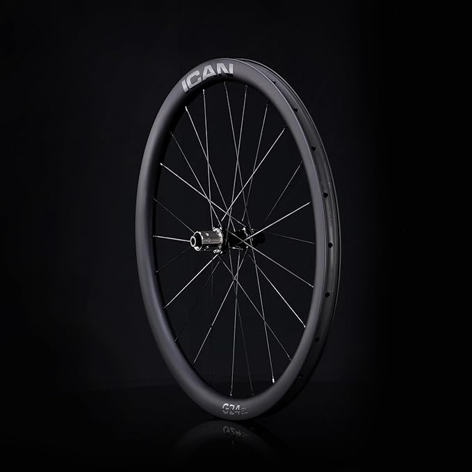 ICAN 700C G24SL-1297g/G25SL-1352g Carbon Gravel Bike Wheelset Disc Brake 40mm Depth/50mm Depth-25mm Inner Width