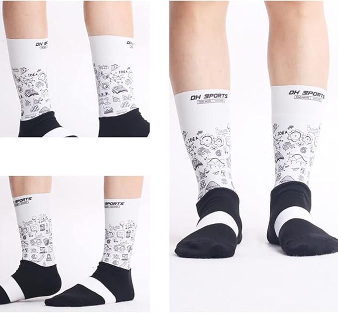 Cycling Socks Pro Mens Womens Riding Socks Bicycle Bike Sport Ankle Athletic Socks XC MTB BMX White Yellow Blue Green Red