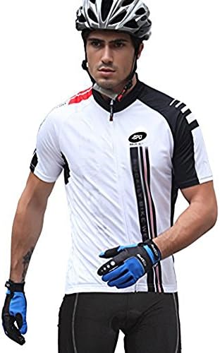 sponeed Men's Cycling Jerseys Tops Biking Shirts Short Sleeve Bike Clothing Full Zipper Bicycle Jacket with Pockets