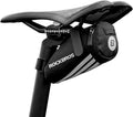 ROCKBROS Bike Saddle Bag Small Seat Bag Bicycle Bag Under Seat Bike Accessories Storage Pouch Ultralight Cycling Wedge Pack for Road Mountain MTB Foldable Bike