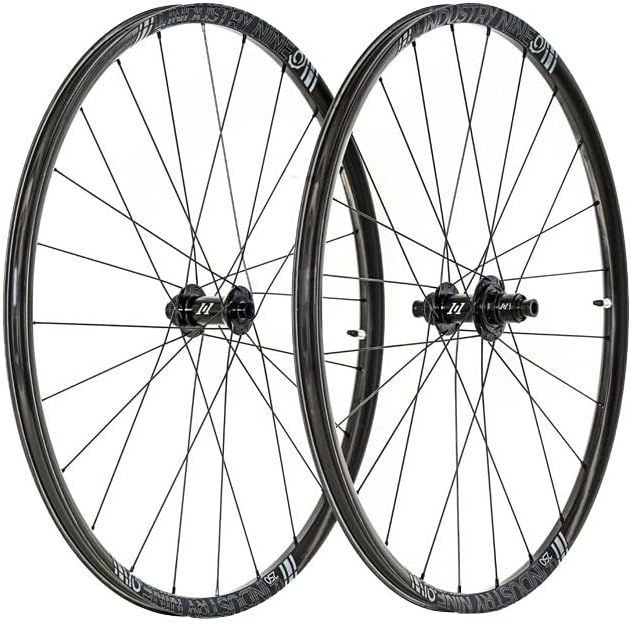 Industry Nine 1/1 Ultralite Carbon Wheelset 700c Tubeless-Ready Disc Brake Road Bike Wheels with Center Lock, 12x100/142mm Spike Engagement, Bladed CX-Sprint Spokes, Lightweight (1440g), for High-Perf