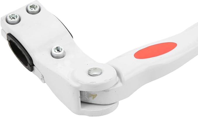 Bike Kickstand, Aluminum Alloy Adjustable Non Slip with Red Fluorescent Warning, Bicycle Kickstand for Mountain Road Bikes 22 27 Inch 700c White for Commuters Cyclists Travelers