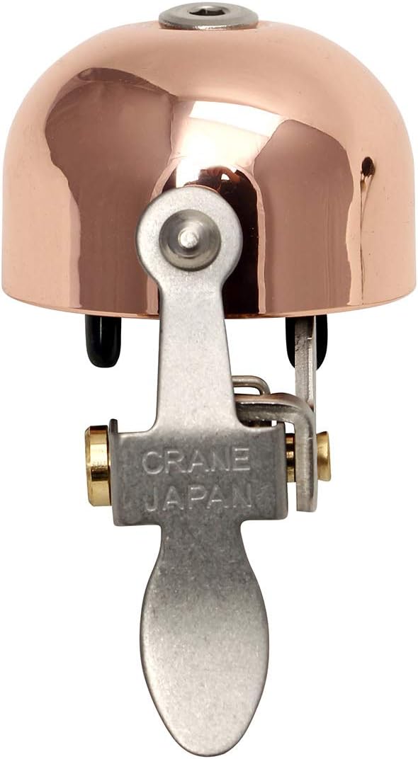 Crane Bike Bell E-Ne Bicycle Bell, Made in Japan for Road Bikes or Mountain Bikes, Fits All Handle Bar Sizes & Types