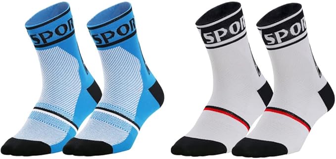 Cycling Socks Pro Mens Womens Riding Socks Bicycle Bike Sport Ankle Athletic Socks XC MTB BMX Black White Pink Blue Green