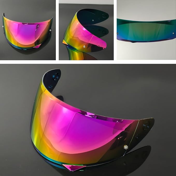 HJ-34P Helmet Visor Replacement for HJC C10.Motorcycle Helmet Shield UV Protection Compatible with HJC C10 (Revo Pink Gold)