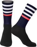 Mens Compression Socks Anti Slip Silicone Aero Socks White Line Men Bicycle Sport Running Socks