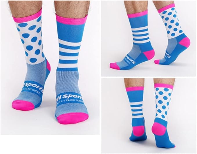 Cycling Socks Pro Mens Womens Riding Socks Bicycle Bike Sport Ankle Athletic Socks XC MTB BMX Black Pink Blue Green Orange