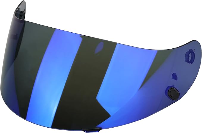 LKV HJ-09 Visor Replacement Face Shield Motorcycle Helmet Visor Anti-Scratch for CL-15 CL-16 CL-17 CL-SP CS-R1 CS-R2 CS-R3 FS-10 FS-15 IS-16 (Dark Tea Blue)