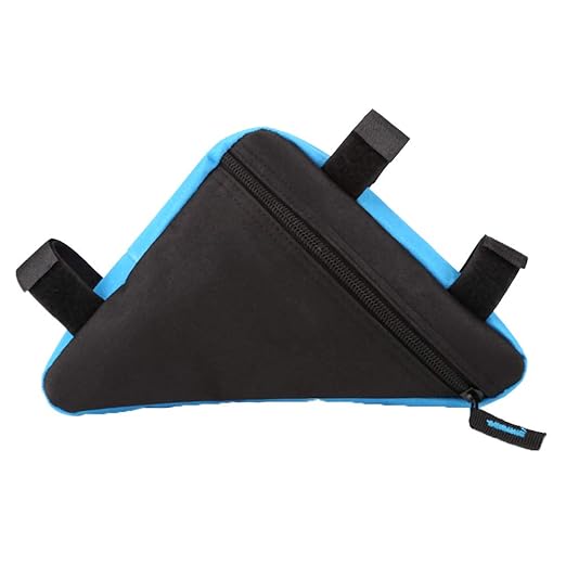 Bicycle Triangle Bag Waterproof Bike Bicycle Frame Front Tube Pouch Bag Ox Quick Release Front Saddle Cycling Bike Top Tube Triangle Tool Bag (Black&Blue) bike triangle frame bag