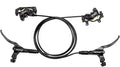 BUCKLOS Zoom MTB 4 Piston Hydraulic Disc Brakes Set, Left Front 850mm Right Rear 1550mm Mountain Bike Hydraulic Brake Aluminum Alloy Lever with Caliper is/PM Adapter (Pre-Bled)
