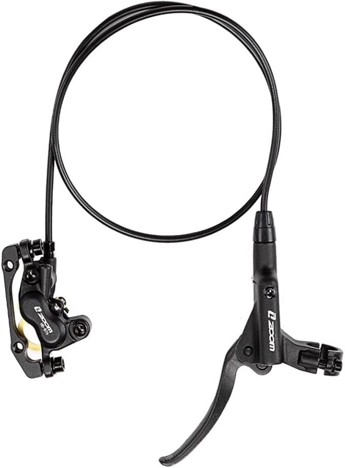 BUCKLOS Zoom MTB 4 Piston Hydraulic Disc Brakes Set, Left Front 850mm Right Rear 1550mm Mountain Bike Hydraulic Brake Aluminum Alloy Lever with Caliper is/PM Adapter (Pre-Bled)