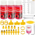 Brake Bleed Kit for Shimano, TEKTRO, TRP Hydraulic Disc Brakes, Mountain Brake Bleed Kit Including High Performance Mineral Oil Brake Fluid.