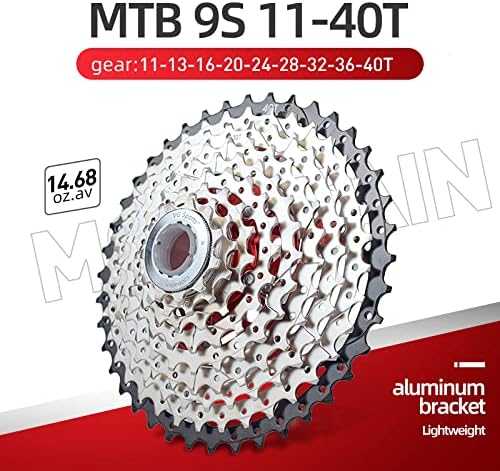 VG SPORTS 8/9/10/11/12 Speed Ultra-Light Bike Cassette for Mountain Bike 11-40T/11-42T/11-46T/11-50T/11-52T MTB Cassette Lightweight Aluminum Bracket Cassette