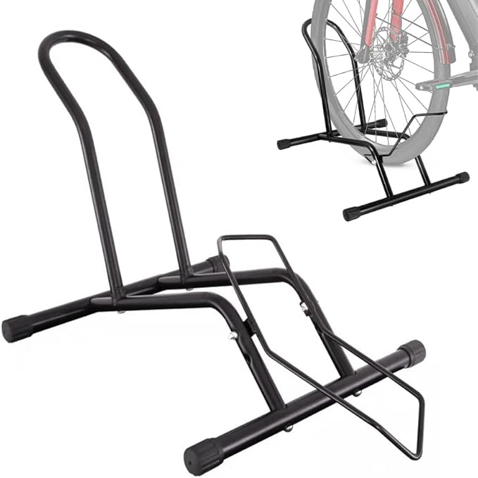 YYDS Bike Stand, Black, Alloy Steel, 3.35 in Wide, Easy to Use, Stable, Compatible with 3.35 in Tires, No More Worries About Bike Parking