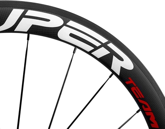 Superteam 50mm Clincher Wheelset 700c 23mm Width Cycling Racing Road Carbon Wheel Decal