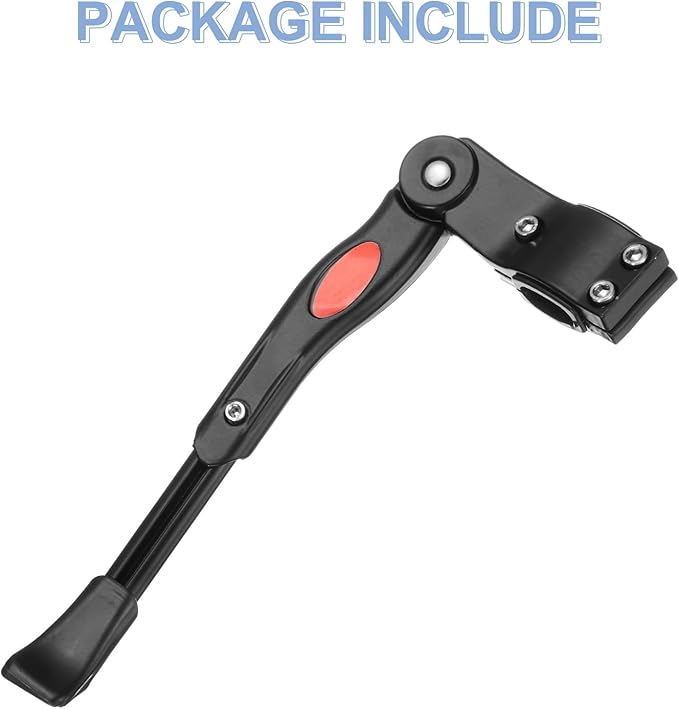 HARFINGTON Back Bike Kickstand Aluminium Adjustment Bicycle Single-Side Kick Stand Rear Mount Bikes Support Racks for 22-26 Inch Wheel, Black